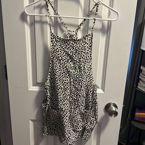 Aerie casual polka dot romper sz XS